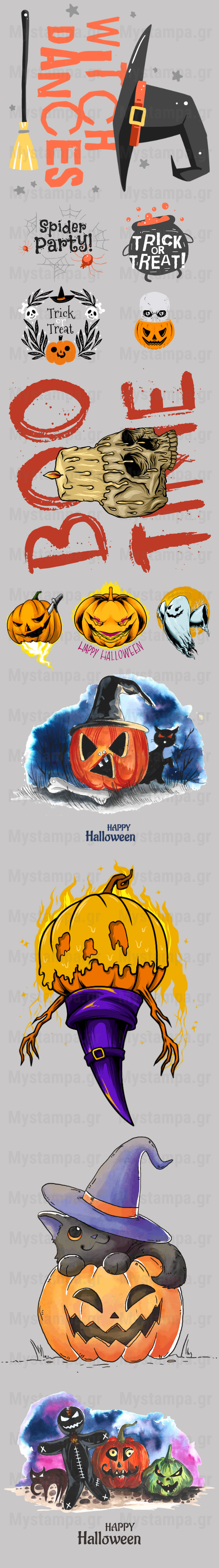 Gangsheet Φιλμ DTF Στάμπες Halloween