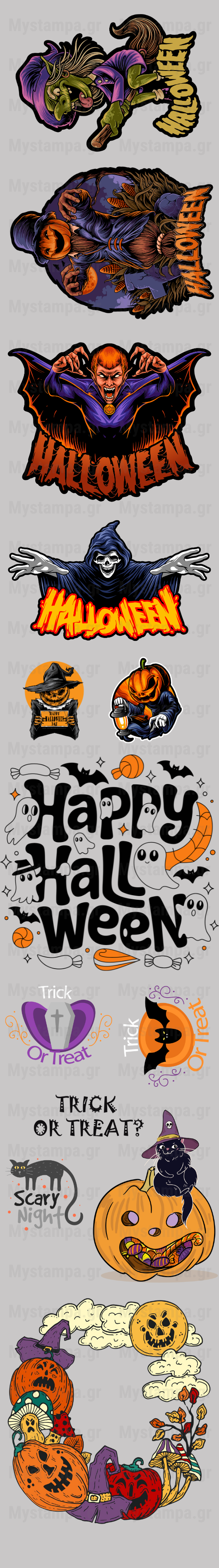 Gangsheet Φιλμ DTF Στάμπες Halloween