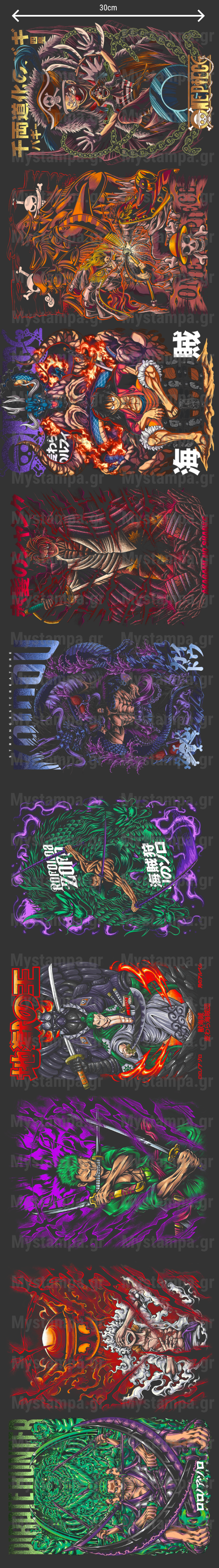 Gangsheet Φιλμ DTF Στάμπες Anime