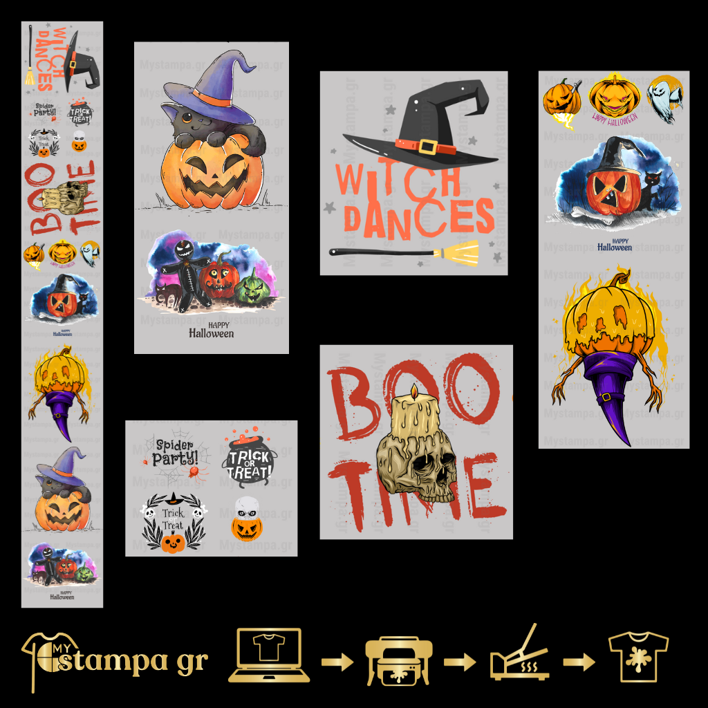 Gangsheet Φιλμ DTF Στάμπες Halloween