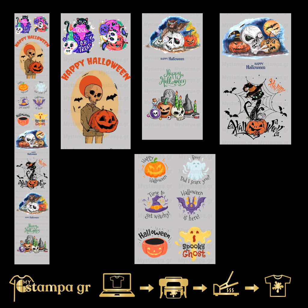 Gangsheet Φιλμ DTF Στάμπες Halloween