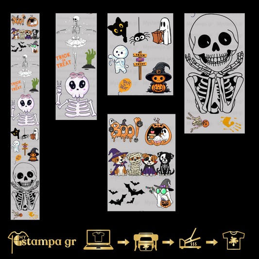 Gangsheet Φιλμ DTF Στάμπες Halloween